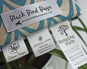 60 Custom printed soft satin ribbon labels REORDER ONLY or use your finished artwork