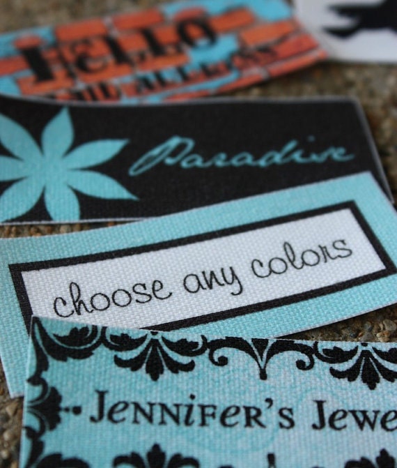 210 Custom Printed Fabric Labels REORDER ONLY or your own finished artwork