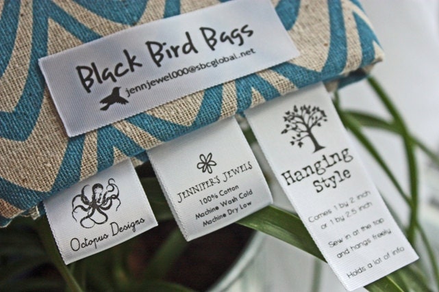 60 Custom printed soft satin ribbon labels REORDER ONLY or use your finished artwork