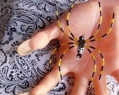 Hazardous Yellow and Black Death Head Spider Pin