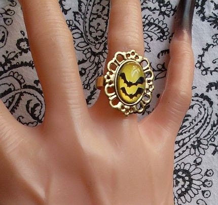 Bats Upon the Glowing Moon Ring