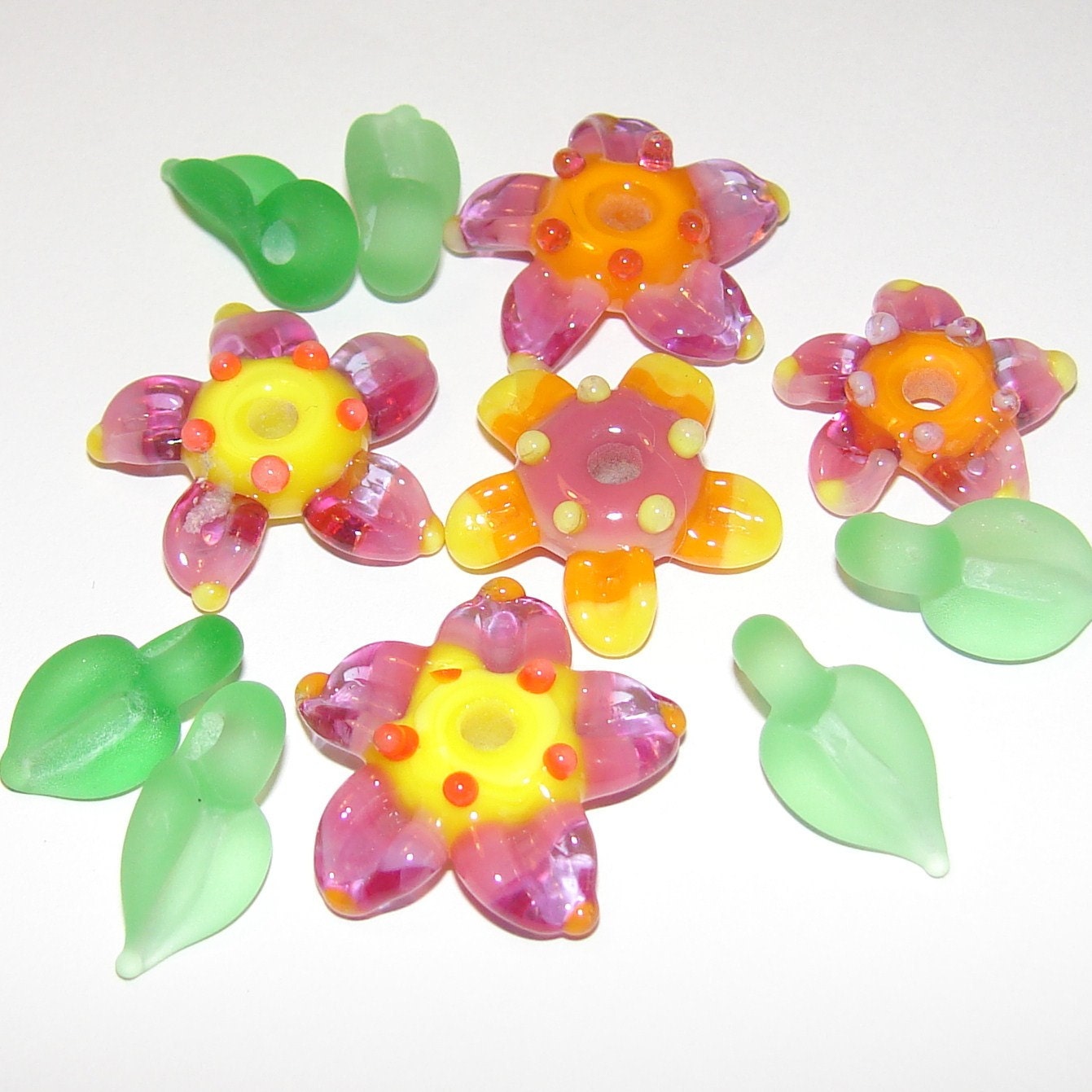 Think Spring handmade lampwork beads