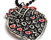 Anatomical Heart Necklace - My Heart is Filled with Love