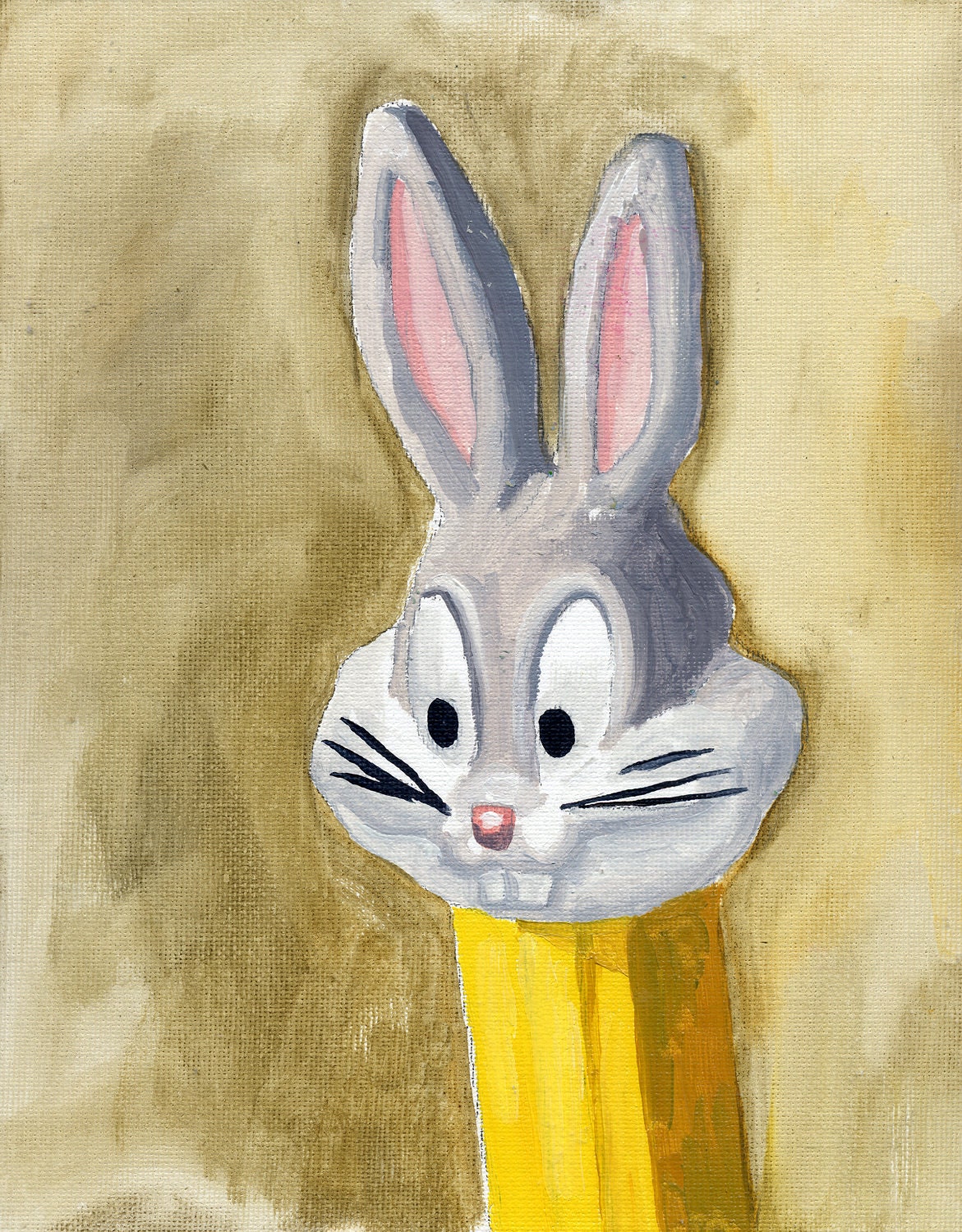 Bugs Bunny Pez Oil Painting Still Life