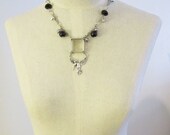 Hummingbird Necklace , Silver Pendant Necklace , Nature Jewelry