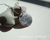 True Love Waits Personalized Handmade Silver Tag Necklace oxidized