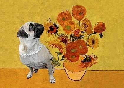 Pug Van Gogh print