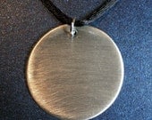 Argentium Sterling Disc Pendant - Brushed Finish