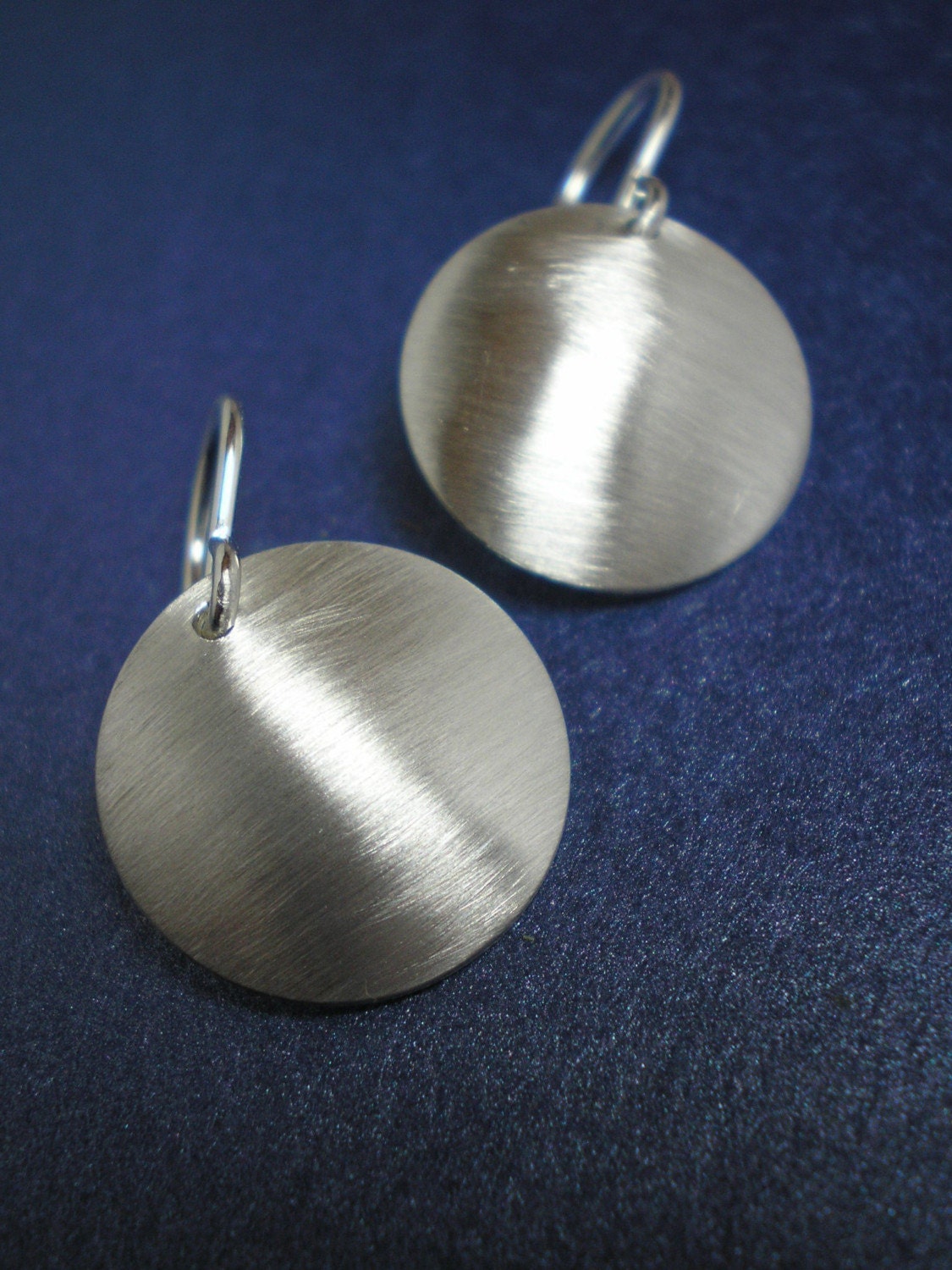 Sterling Silver Domes - Brushed Finish - Earrings - Argentium Sterling Silver