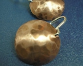 Copper Domes For Your Head - Hammered Earrings