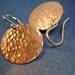Hammered Copper Discs - Earrings - If I Had a Hammer