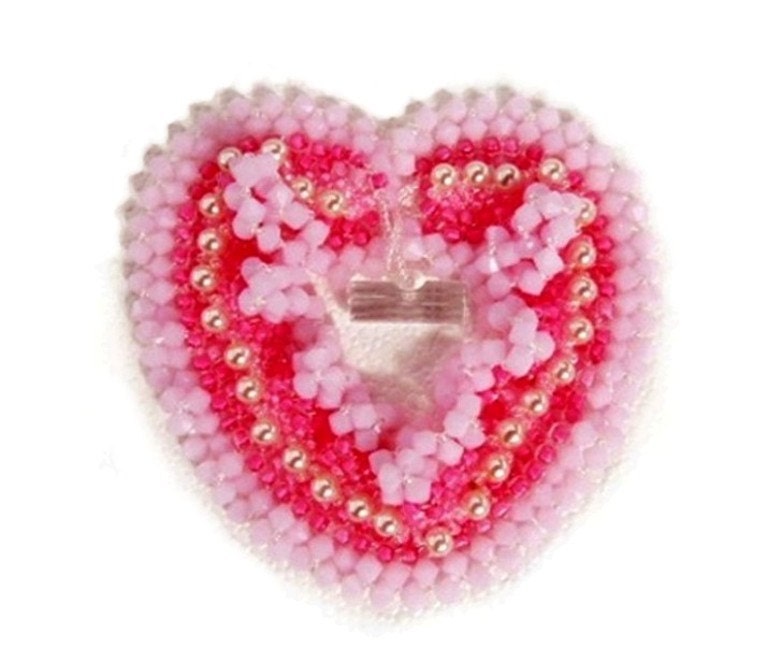 Pink Woven Bracelet, Ruffle Beadwave, Netting Swarovski Crystal, White Pearl, Wedding Bracelet