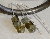 Labradorite Cubes Sterling Silver Earrings