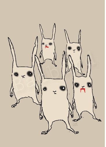Zombie Rabbits, Limited Edition Prints, 11x14