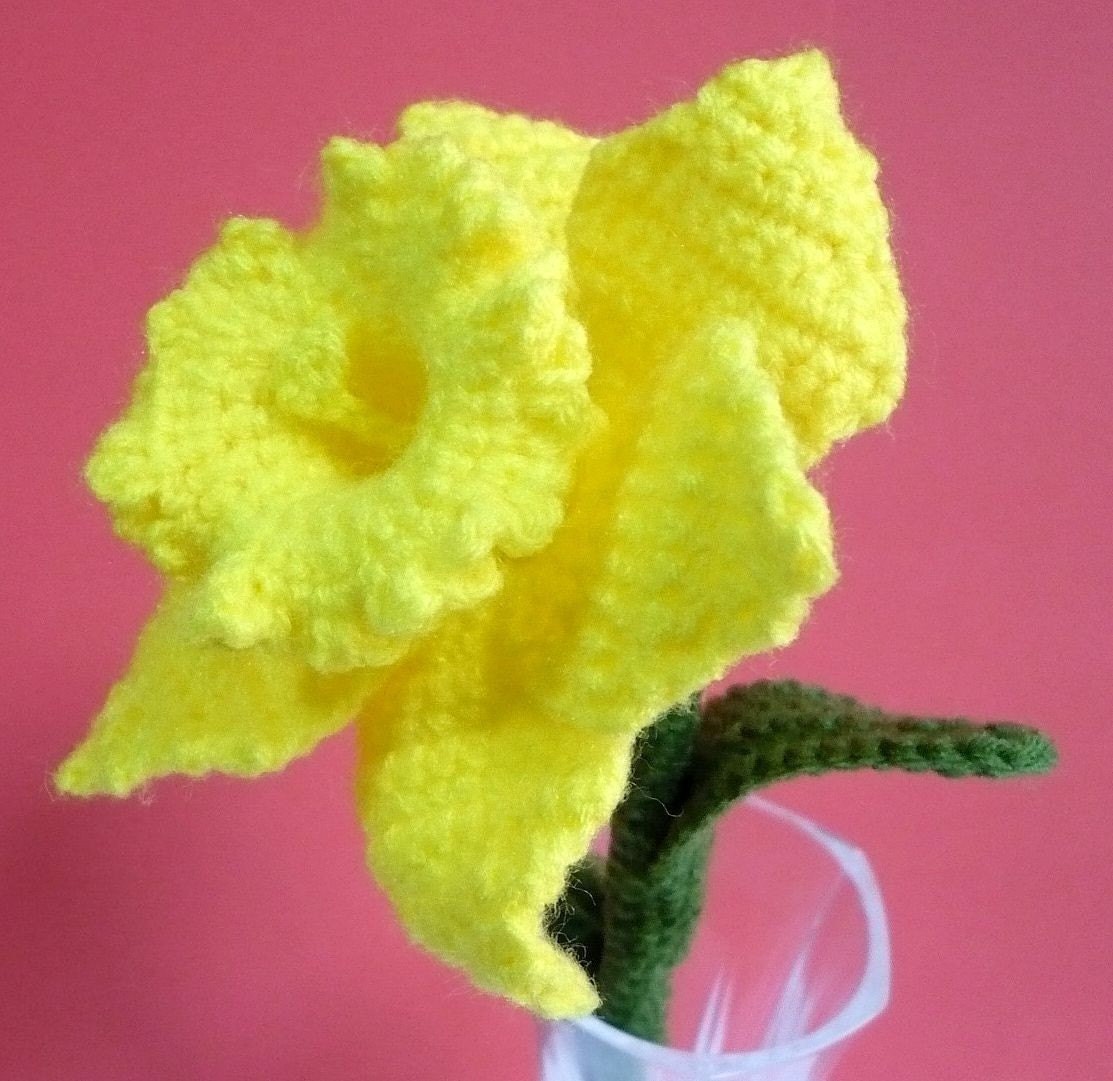 Flower Crochet Pattern Daffodil Crochet Pattern PDF Daffodil Flower