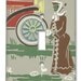 Driving Miss Zombie 1940's Vintage Wallpaper Switch Plate