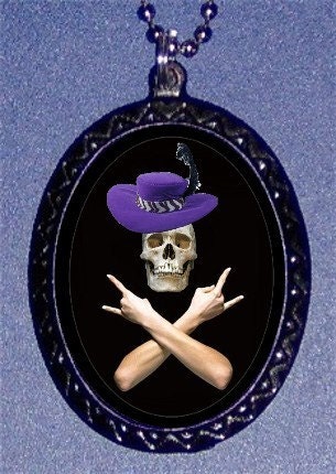 Skull Homeboy Pimp Psychobilly Goth Necklace Pendant