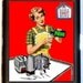 1950s Retro Housewife Cooking with Poison Bottle Slightly Demented Somewhat Amusing Rockabilly Cigarette Id Case Business Card Holder Wallet