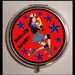 Roller Derby Doll Skating Pinup Sexy TOUGH DOLL Rockabilly Pill box Pillbox Case Holder for Vitamins Drugs Birth Control
