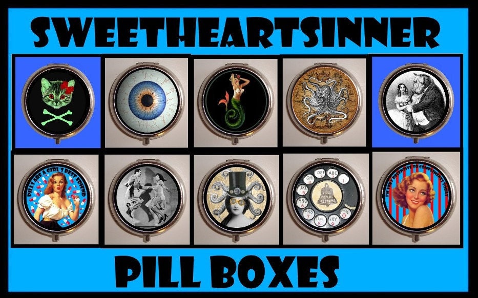 I'm Only In It For the Drugs Funny Nurse Humor Pill Box Case NEW Sassy Pinup Pin up Attitude Rockabilly Sweetheartsinner Stainless Steel