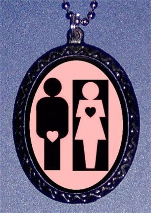 Facts of Life for the Unromantic or jaded or just realistic Handcrafted Handcasted Metal Pendant Handpainted Black with silvertone ballchain necklace