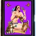 Pinup girl Gypsy Gal with Lots of Supercute animals including Baby Doe Deer and Sweet Raccoon Cigarette or ID Case Wallet