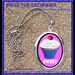 DIVINE BLISS DESIGNS - Silver Tone Pendant With Chain-Sweet Cupcake Cutie Pie for that Special Someone