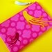 SALE! small zipper pouch - octopus on fuchsia