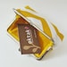 yellow chevron stripes purse