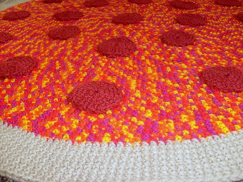 Crochet Pizza Rug