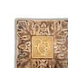 Squirrel with Acorns and Oak Leaves  - Tile Decorative accent for your home - maize and brown - Handmade Ceramic tile