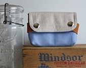 small pouch - pale blue and sunglow