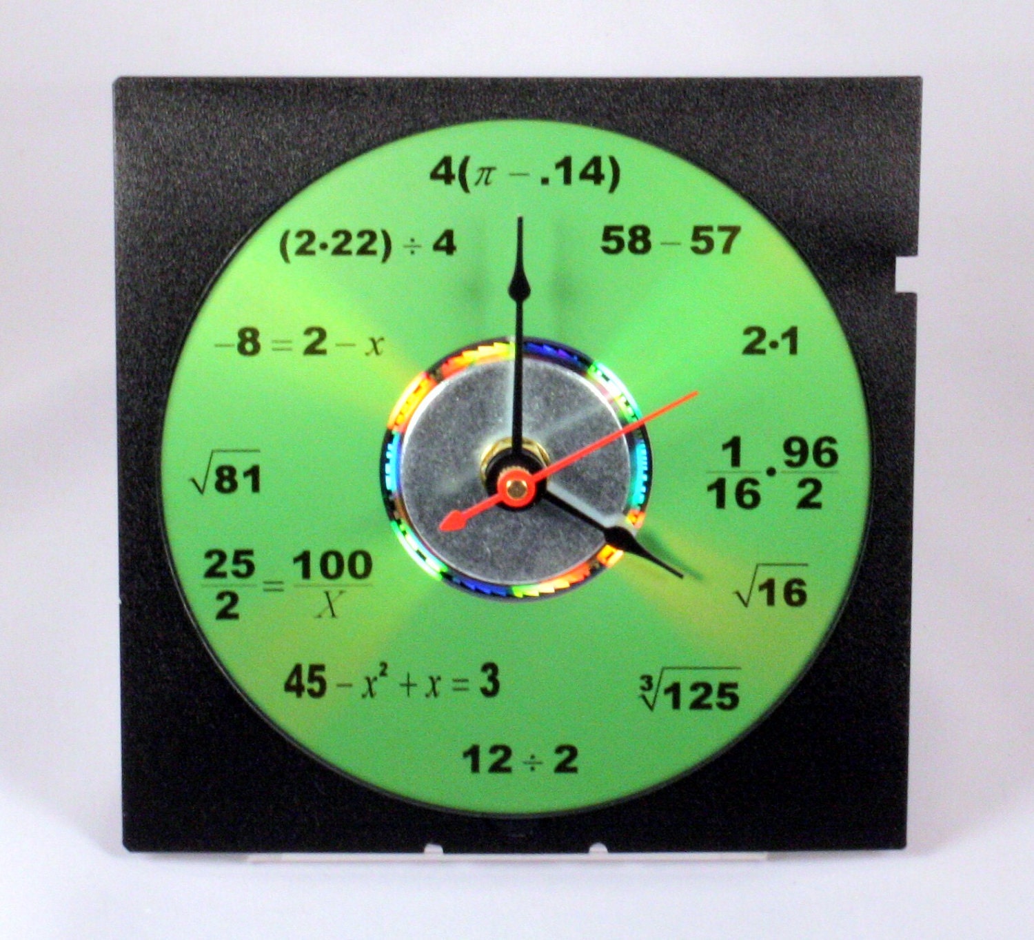 Math Equation Clock (Green)
