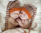 1 Baby Boy Girl HAT Newborn PhoTO PRoP Long tail Munchkin Stocking Cap Unigender Orange Aqua Pick Colors Knit to Order Featured parentscom