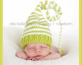 Unigender Newborn Boy Girl Baby Hat PHoTO PRoP Munchkin Stocking Cap lime white PiCK CoLors Knit to Order Quints by Surprise Tv Oprah site