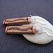 Cedar WOOD Earrings...with etched evergreen twigs
