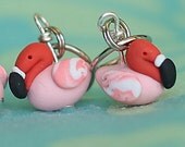 Pink Flamingo Stitch Markers (flock of 4)