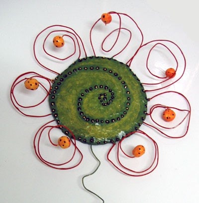 Colorful Funky Pop Art Flower Wall Sculpture M Collins WWAO