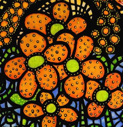 Spring Flowers Colorful Pop Art Linen Print Free M Collins WWAO