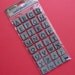 silvery block alphabet stickers / stone texture . LAST in stock