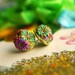 spring rain garden - retro sparkley bauble earrings