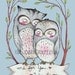 Owls in love art print, "Together"