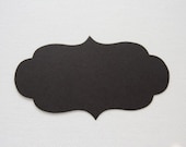 Set of 10 Chalkboard Tag Sticker Labels, Antique Rectangle 4"