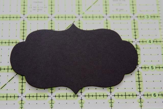 Set of 10 Chalkboard Tag Sticker Labels, Antique Rectangle 4"