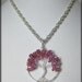 Tree of Life Pendant Rhodolite Garnet  in Sterling Silver Wire Wrapped January Baby Birthstone Pink Raspberry Valentines Day Gift for Her