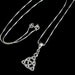 Sterling Silver Celtic Knot Charmed Necklace with 18 inch Box Chain