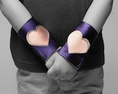 Little Hero Power Cuffs - Purple and Pink - Heart Design