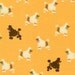 Adorable Poodles on Yellow Kawaii - Japanese Fabric Half Yard (Last Piece)