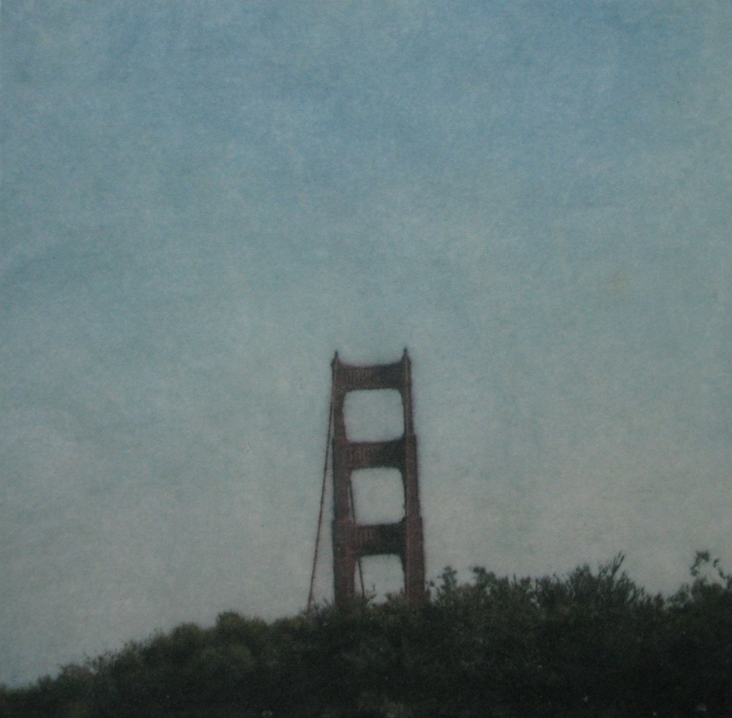 Golden Gate Bridge - Mixed Media Original