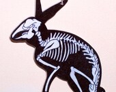zombie skeleton bunny rabbit necklace